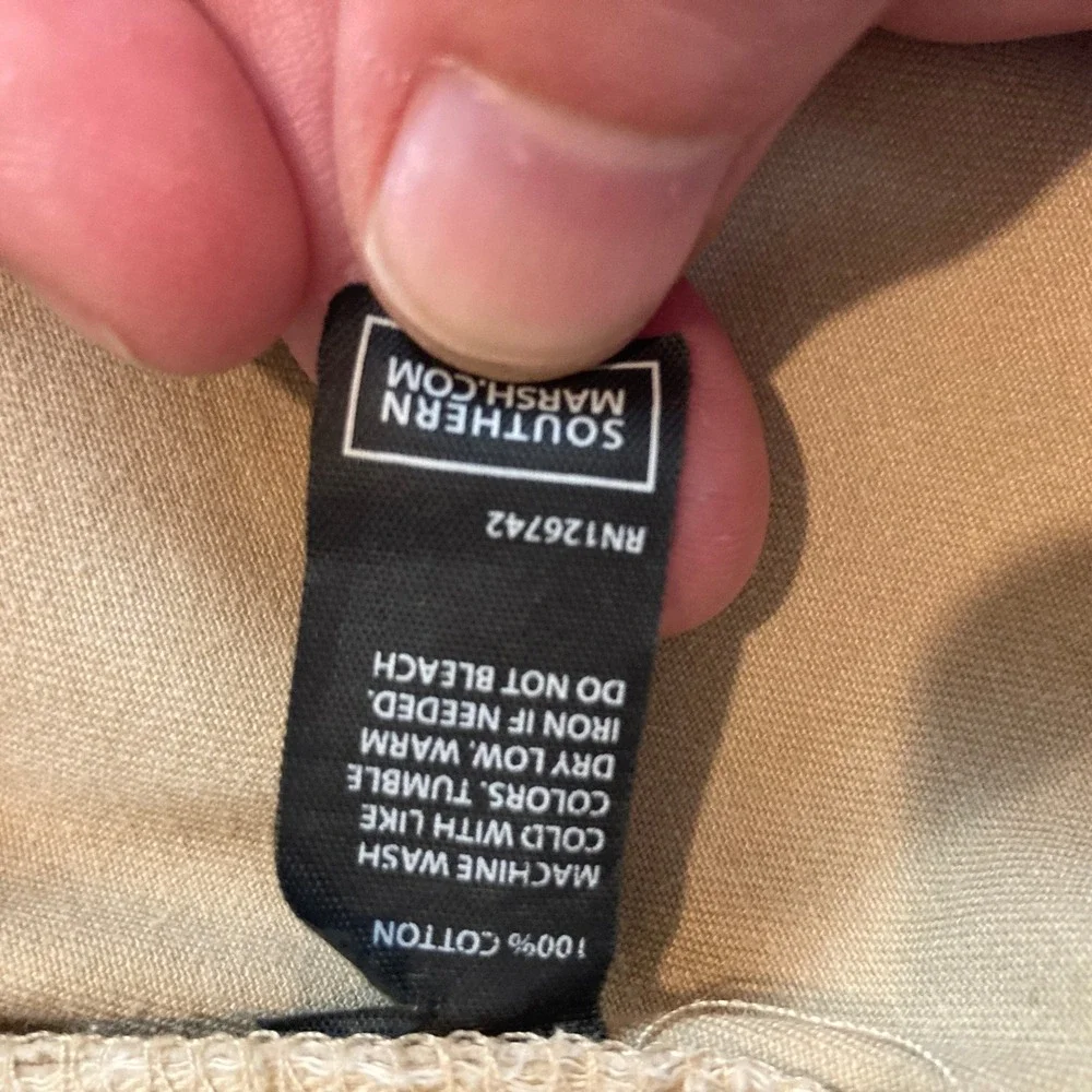 Southern Marsh Mens 32 Khaki Chino Shorts Tan Cotton Flat Front Casual 8